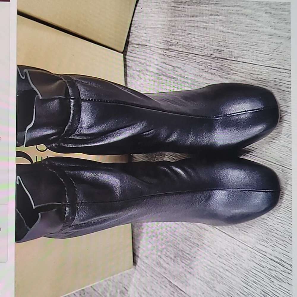 🔥🔥MODE COLLECTION JIRA LEATHER ANKLE BOOT BLACK SIZE 9 - Picture 3 of 13
